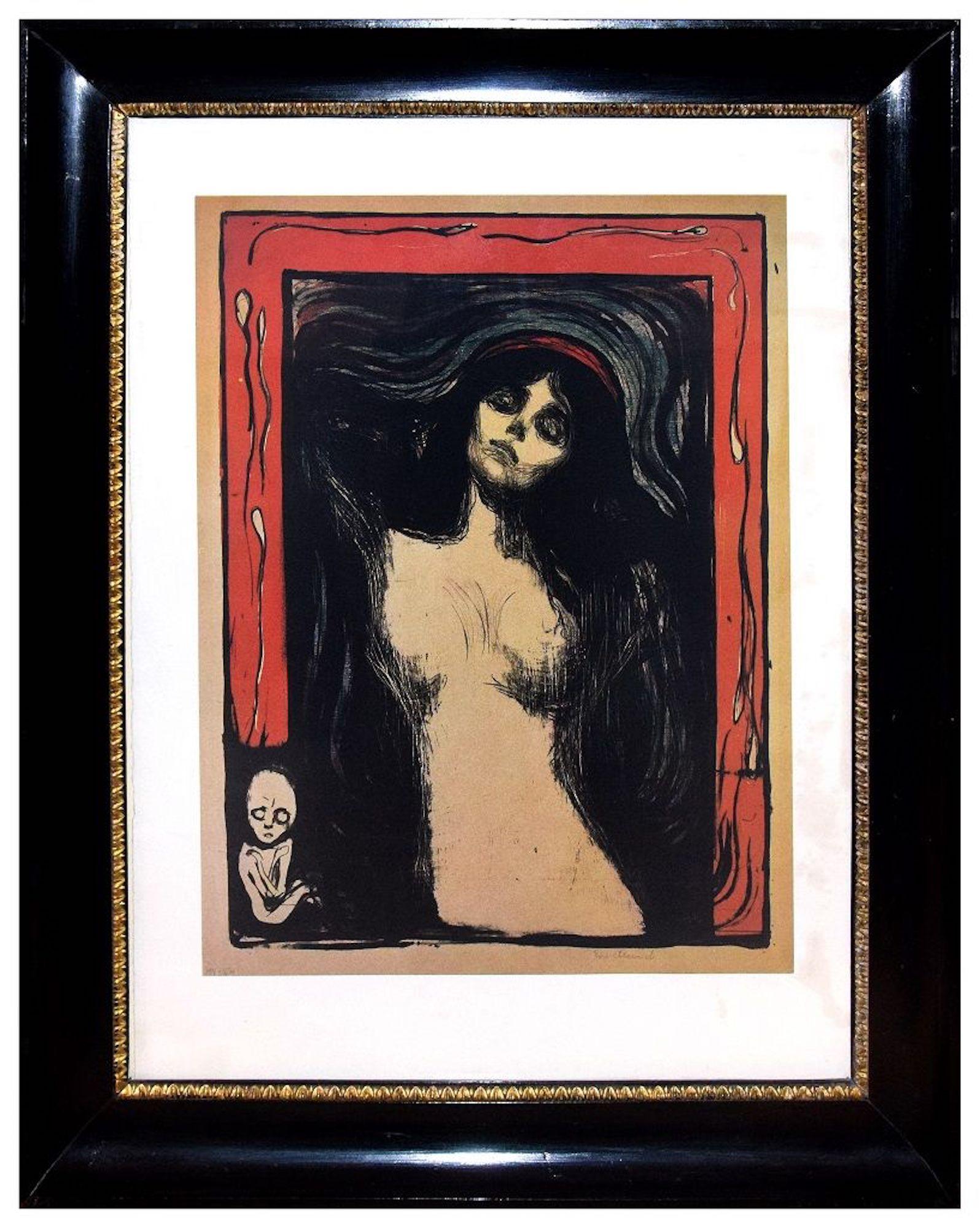 Edvard Munch's Madonna - Lithograph on Paper After E. Munch - Early 1900 - Print by Unknown