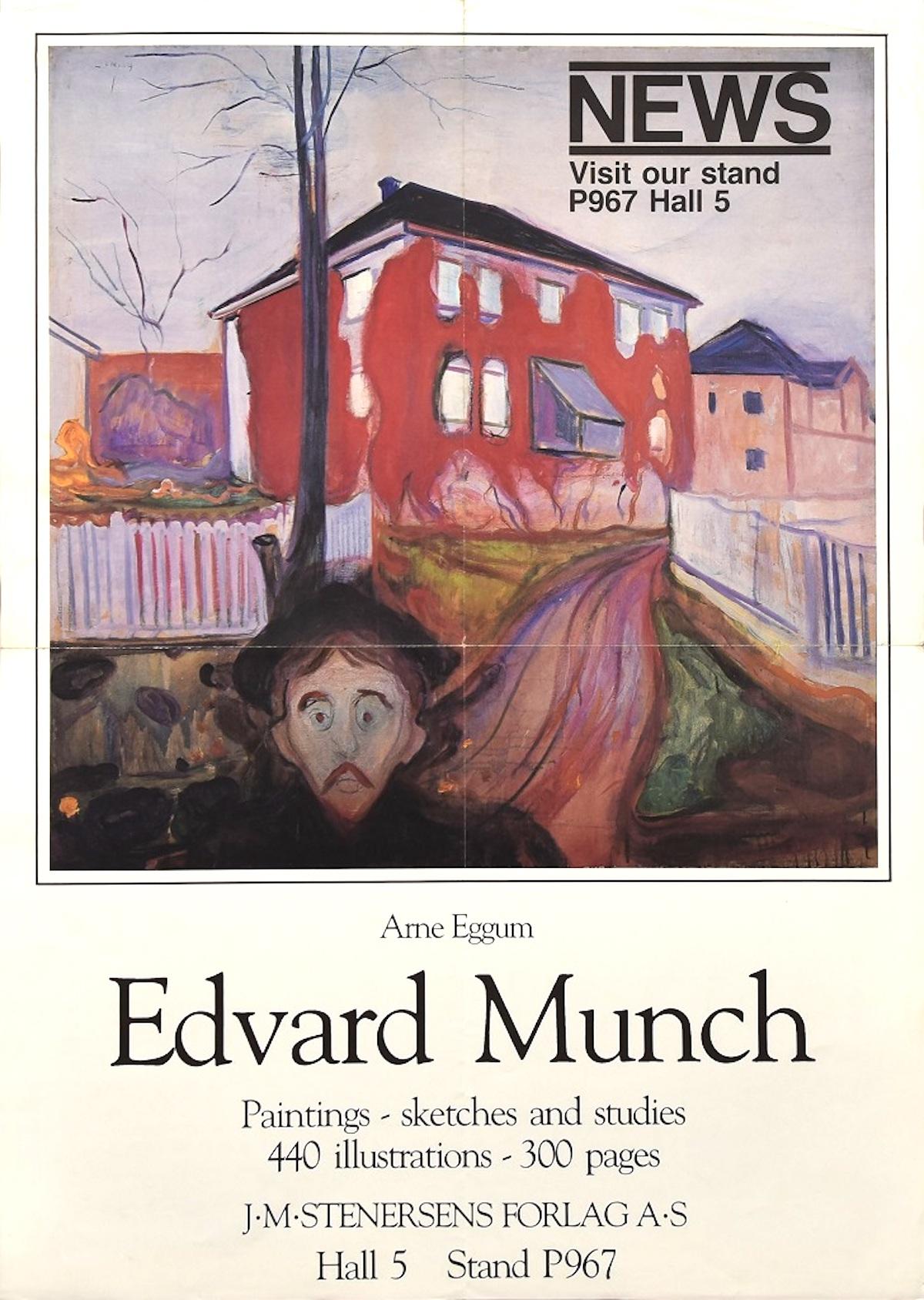 Unknown Figurative Print - Edward Munch Vintage Poster Exhibition - 1983