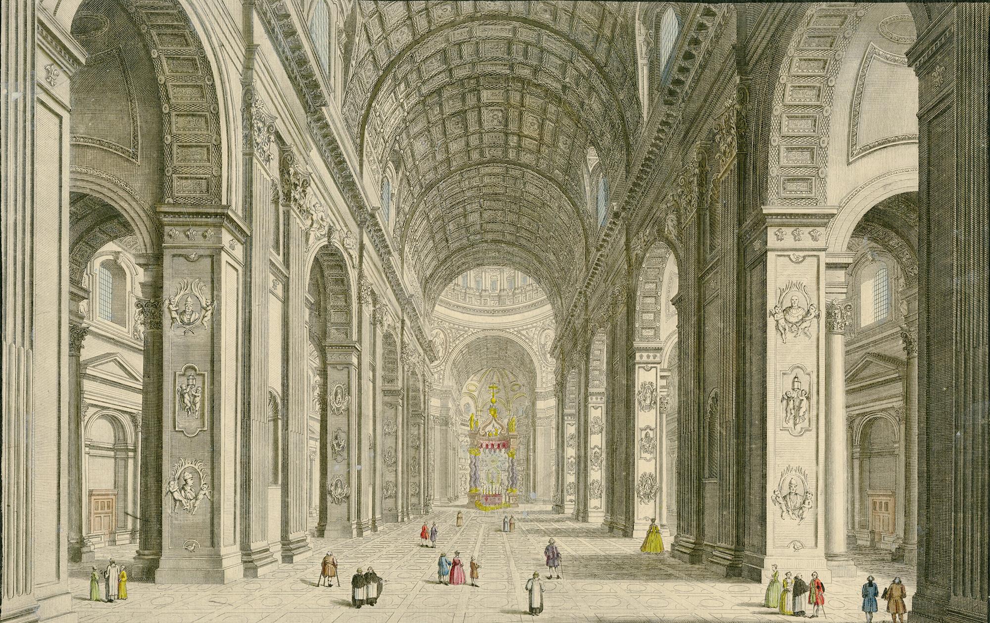 Eight (8) French Optical Views of of Royal Gardens, Palaces, and Churches 2