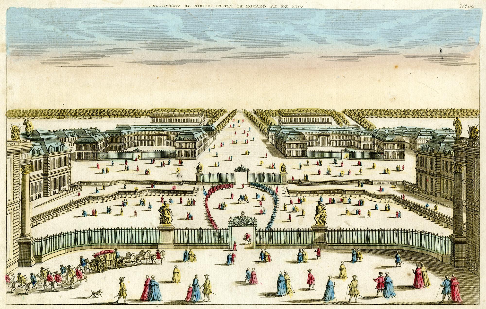 Eight (8) French Optical Views of of Royal Gardens, Palaces, and Churches 3