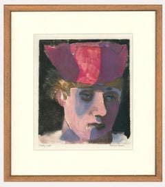 Elaine Nason (b.1939) - Framed Contemporary Aquatint, Party Hat