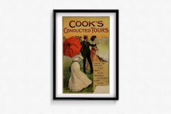 Elegant and highly collectible 1902 original poster for Cook’s Conducted Tours