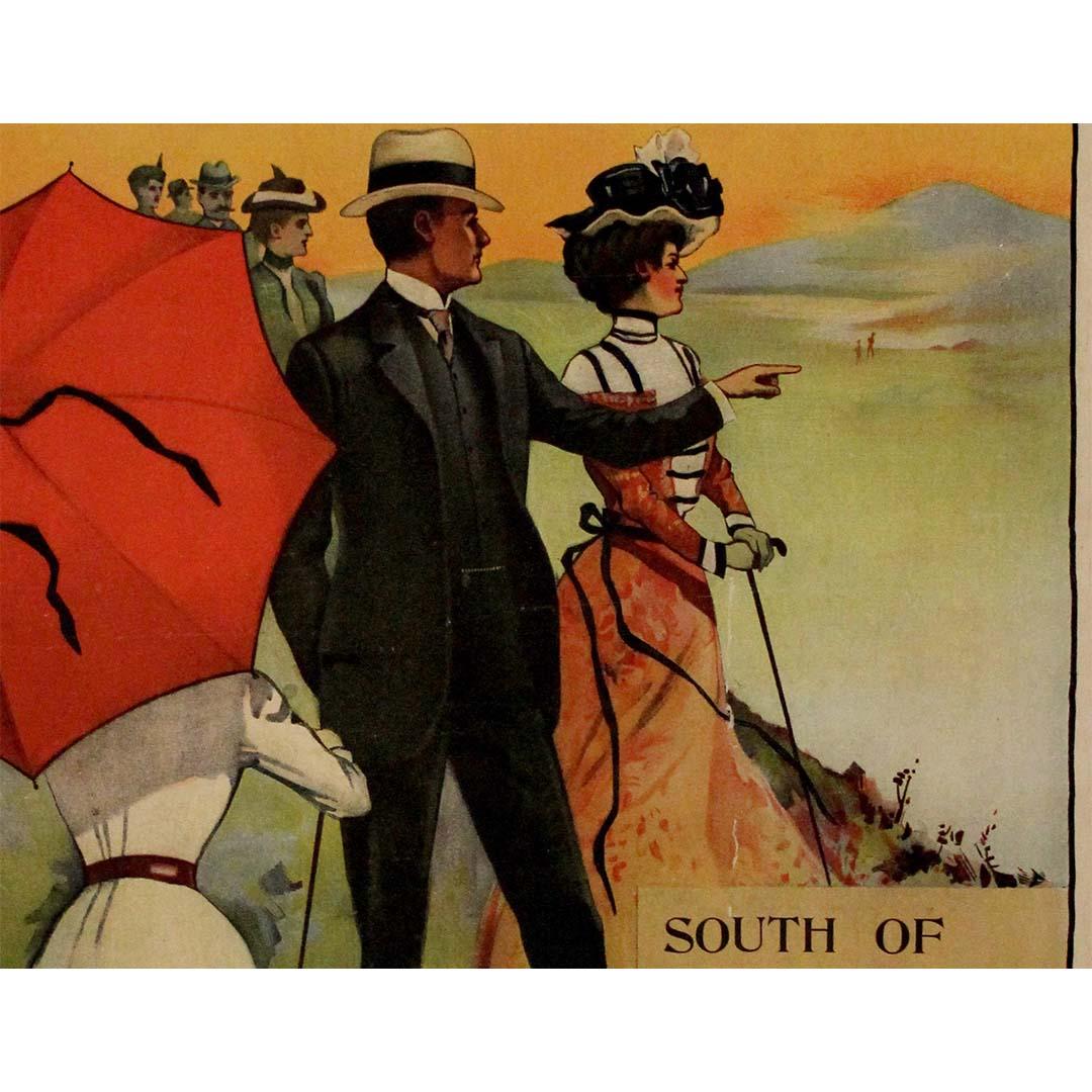 Elegante y muy coleccionable cartel original de 1902 de las Visitas guiadas de Cook en venta 1