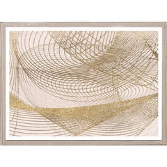 Elemental Series, No. 1, gold leaf, framed