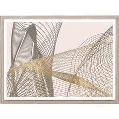 Elemental Series, No. 2, gold leaf, framed