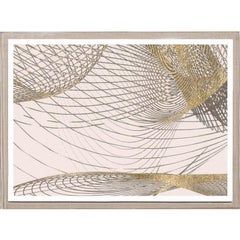 Elemental Series, No. 3, gold leaf, framed