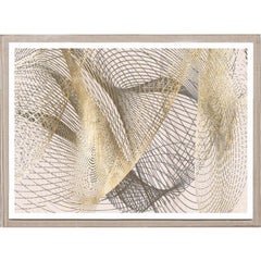 Elemental Series, No. 4, gold leaf, framed