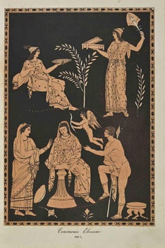 Antique Eleusinian Ceremonies - Lithograph - 1862