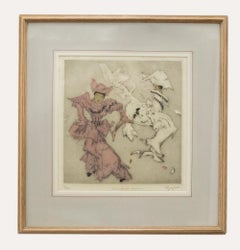Vintage Elise Ashe Lord (1900-1971) - 20th Century Etching, News Paper Dance