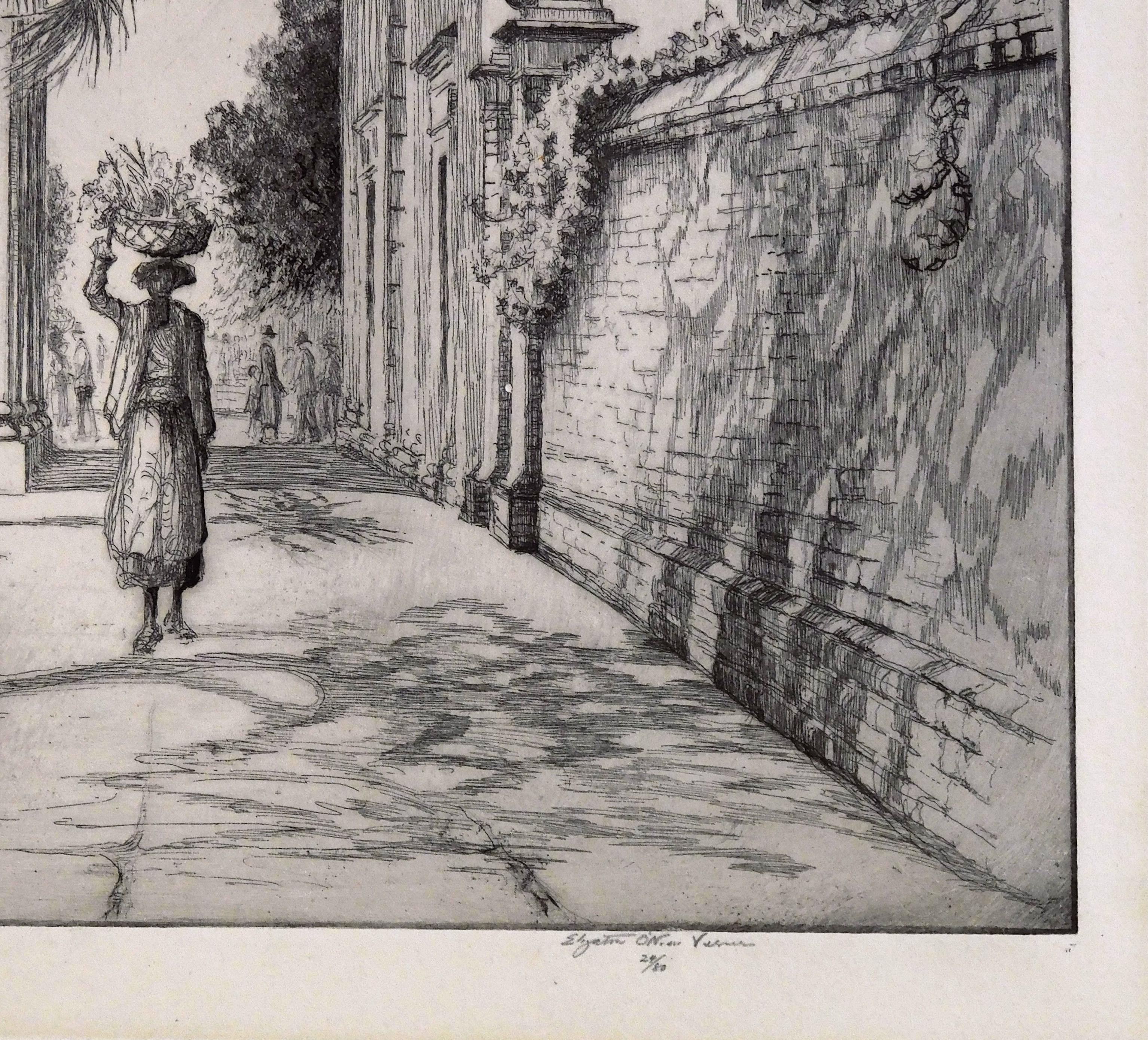 Incisione originale della nota artista di Charleston, SC, Elizabeth O'Neil Verner.
Titolo: 