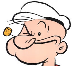 Popeye Vintage Animation Offset Print, 1992, Unframed, 31.5x23.5"
