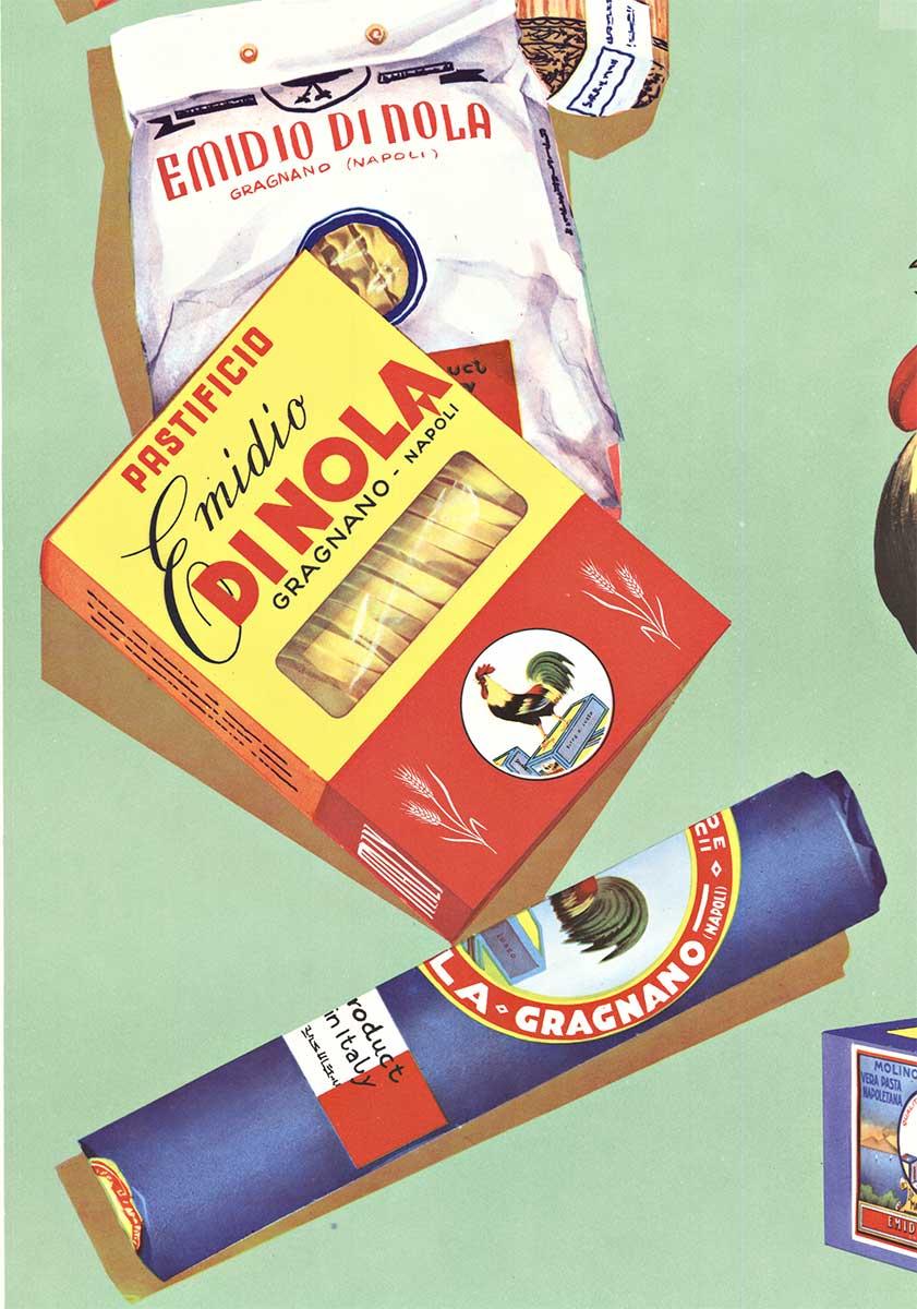 Emidio di Nola Italian Macaroni original Italian vintage food poster - Mouvement esthétique Print par Unknown