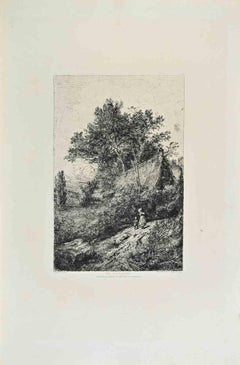 En Auvergne - Etching - 1870s