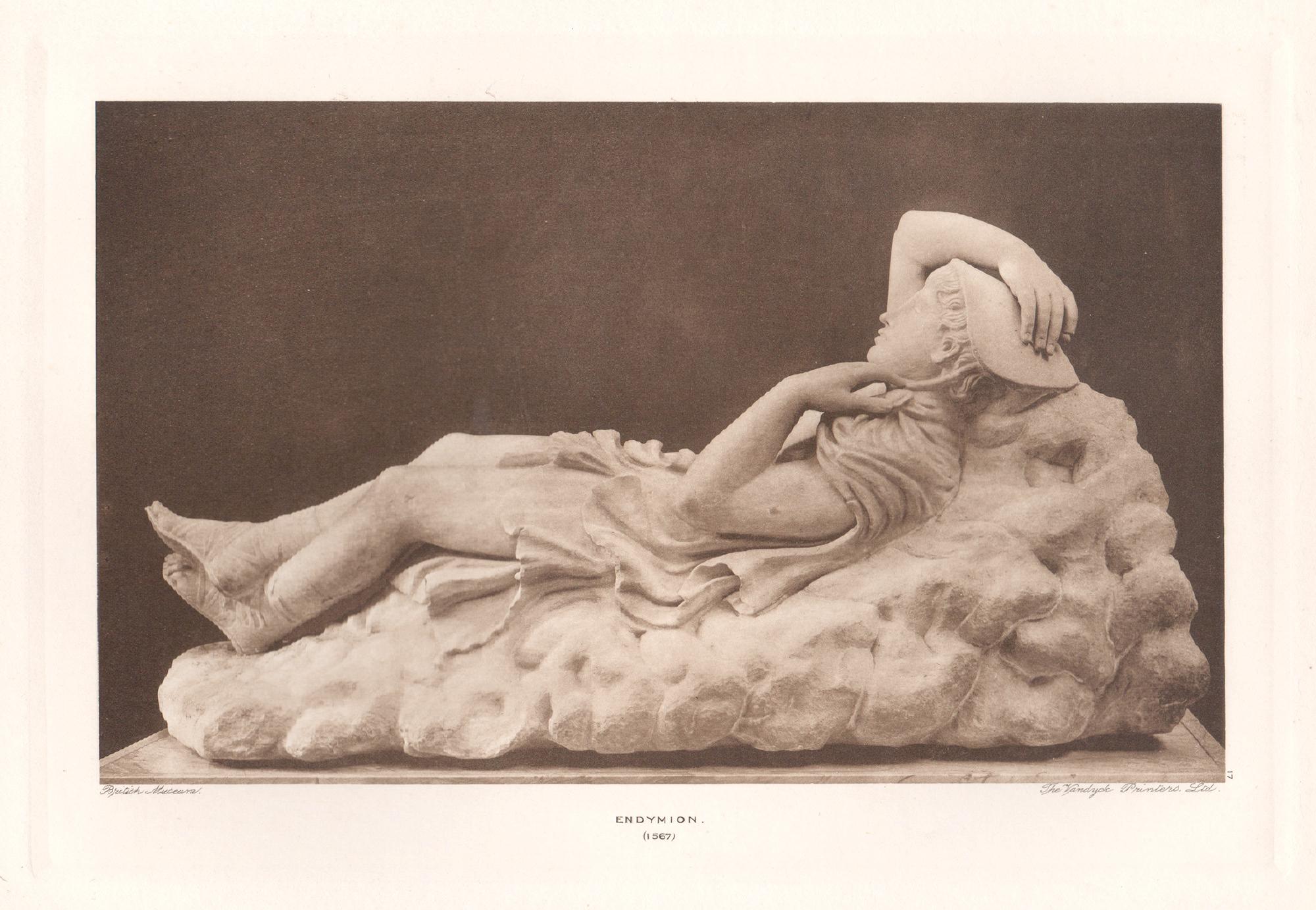 Endymion, British Museum Sculpture classique romaine photogravure