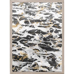 Energy of Water Triptych, No. 2, gold leaf, unframed
