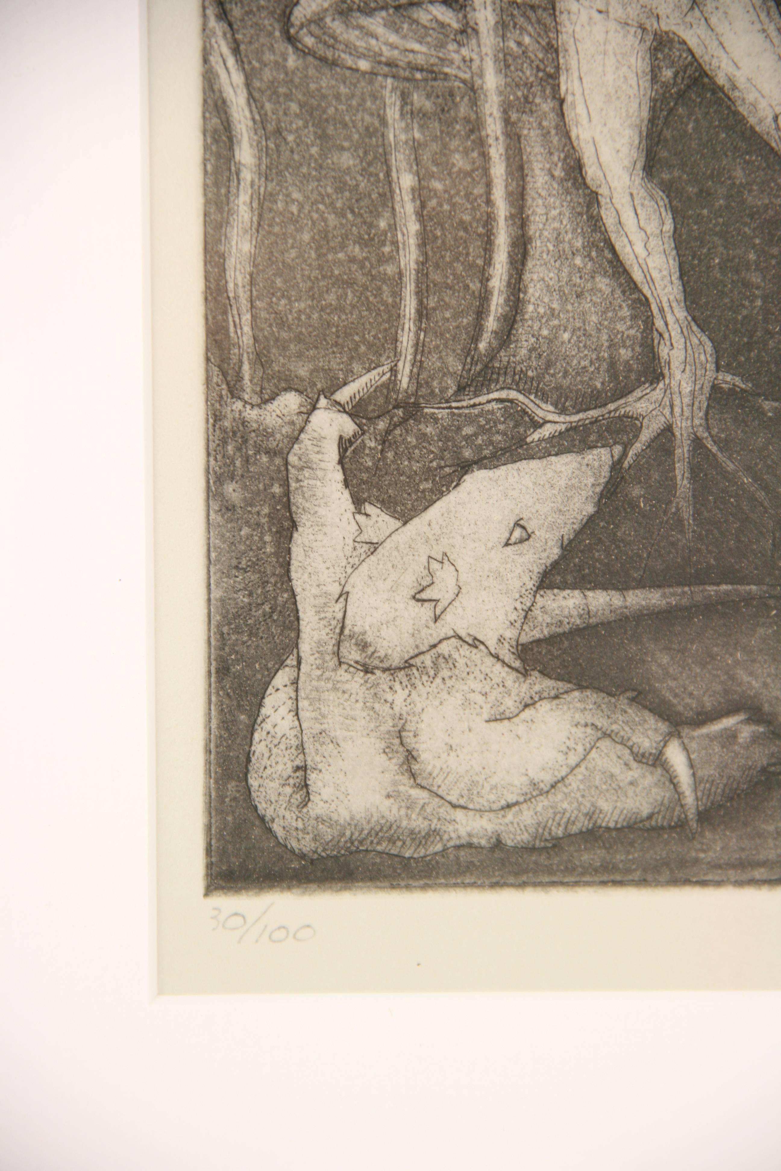 #5-2957 Grabado de tres bailando Abstracto  Putti en una escena de bosque
firmado E Andrews 30/100

Tamaño de la imagen 10 A x 5,5 A