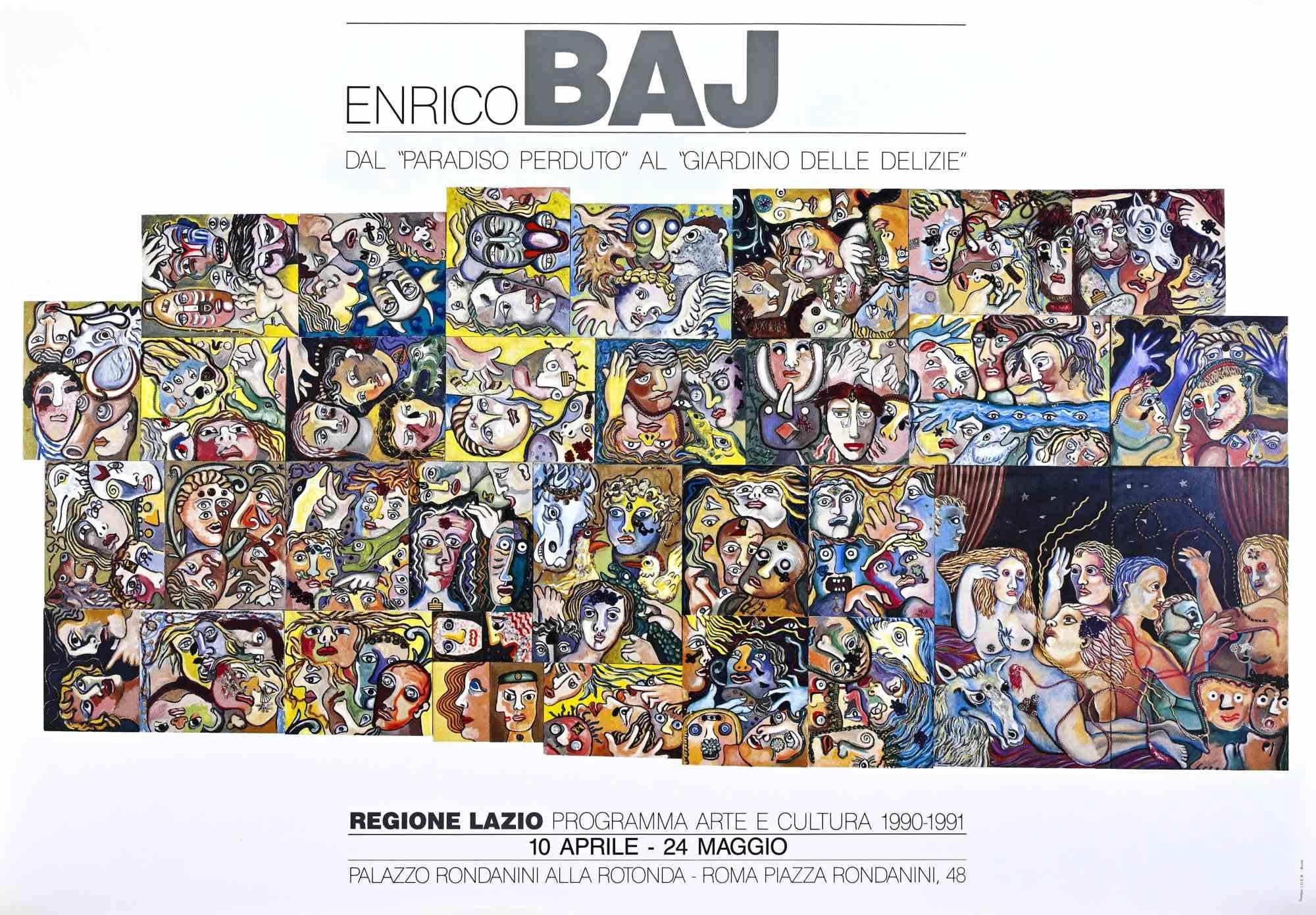 Print de Unknown - Enrico Baj - Del "Paraíso Verdito" al "Jardín de las Delicias" - Años 90