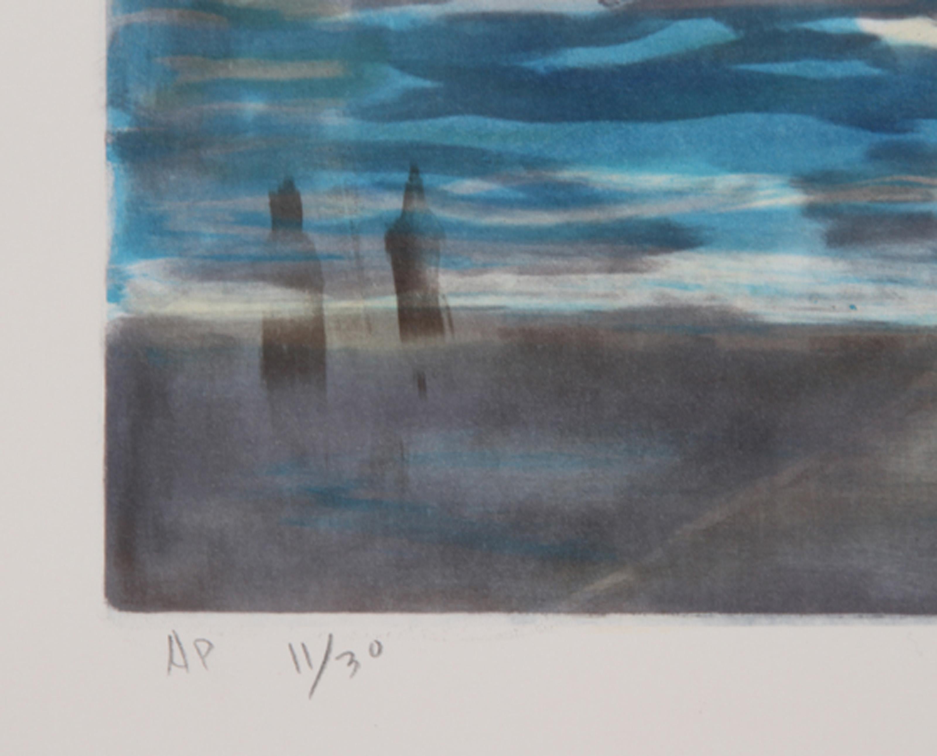 Entrance to Venice, Modern Lithograph by Lloyd Lozes Goff - Print by Unknown