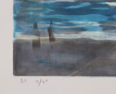 Entrance to Venice, Modern Lithograph by Lloyd Lozes Goff