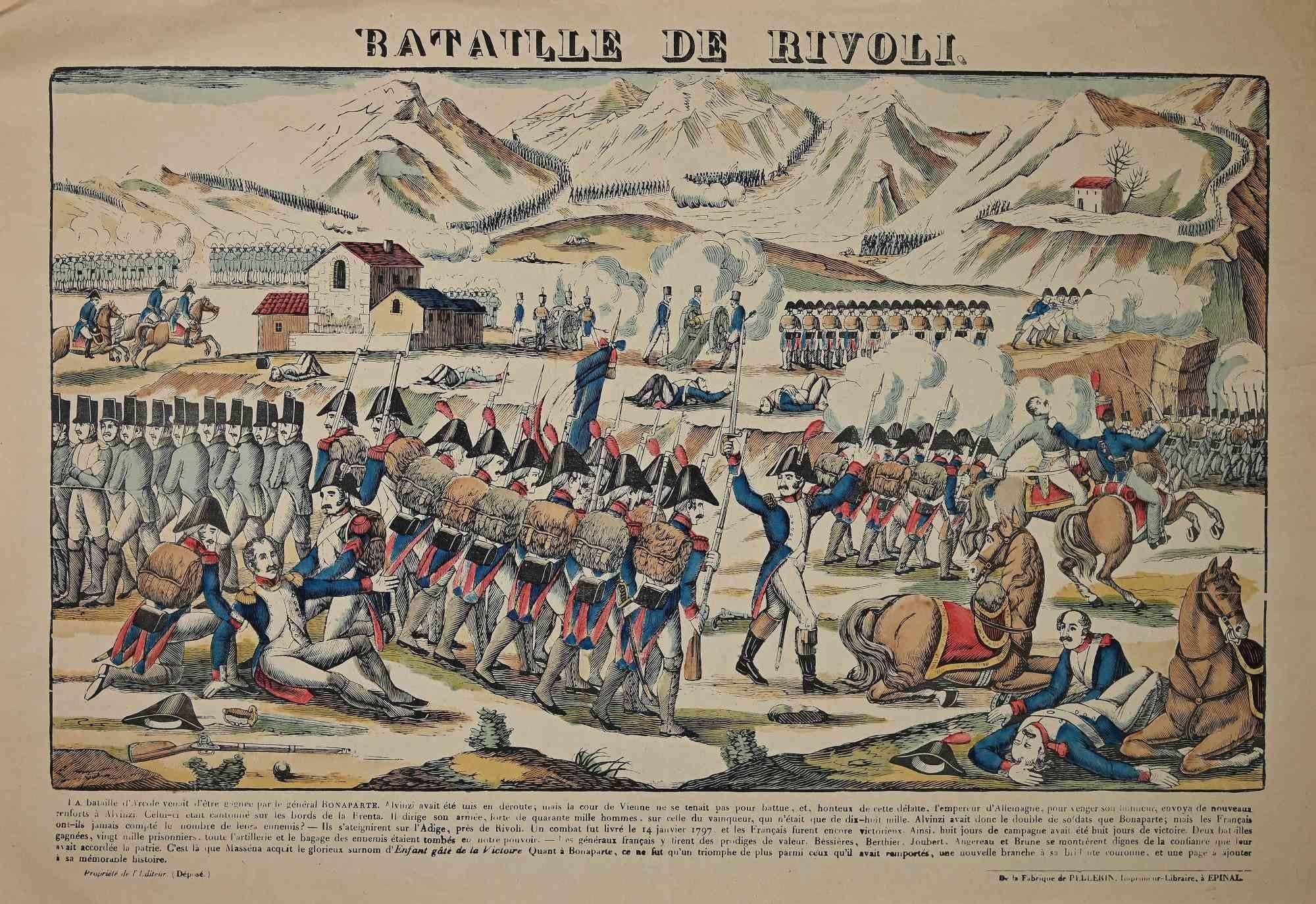 Epinal Print Batalle De Rivoli - Lithograph - 19th Century