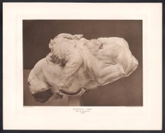 Equestrian Torso, British Museum Roman Classical sculpture photogravure