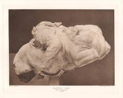 Torse équestre, British Museum Sculpture classique romaine photogravure