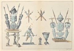 Equipment for Gladiators - Original Lithograph - 19th Century