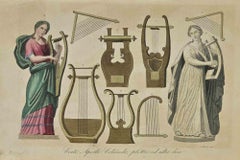 Antique Erato, Apollo Citaredo - Lithograph - 1862