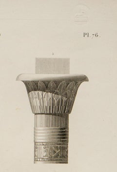 Esne (Latopolis). / Plans et Elevations de Six Chappiteaux Portique