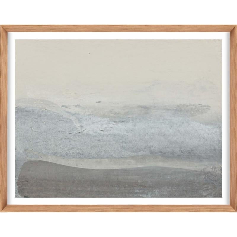 Unknown Abstract Print - Ethereal Landscapes No. 1, Small Grey Series, framed