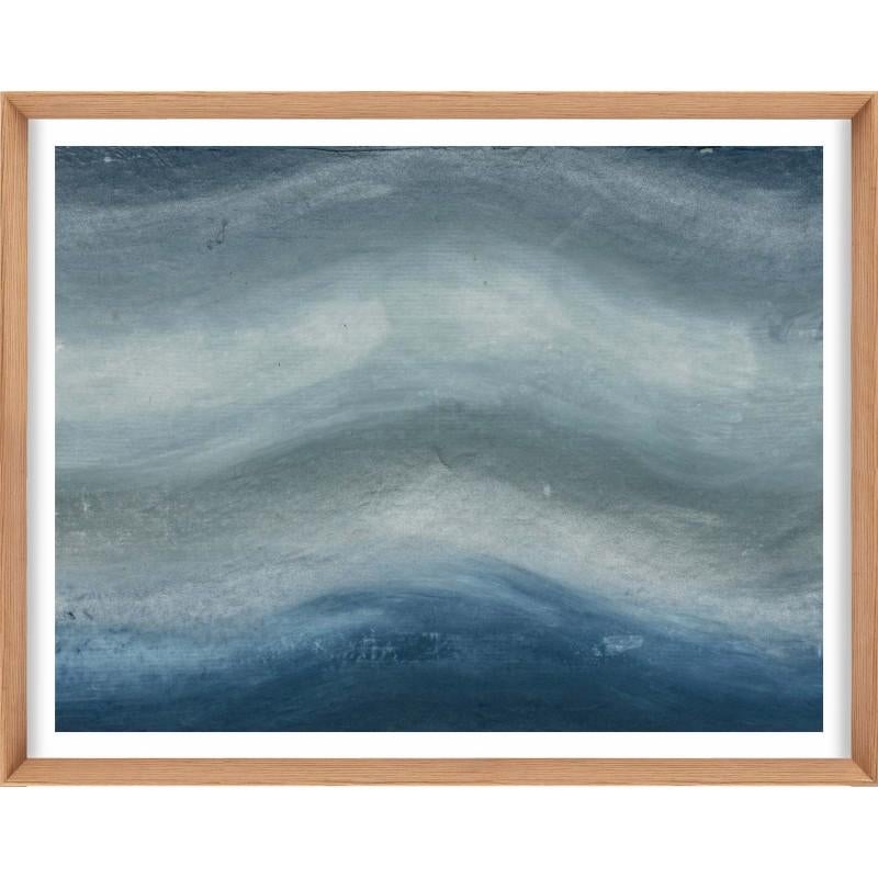 Unknown Abstract Print - Ethereal Landscapes No. 2, Small Blue Series, framed