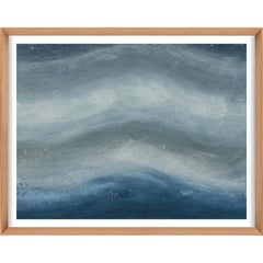 Ethereal Landscapes No. 2, Small Blue Series, framed
