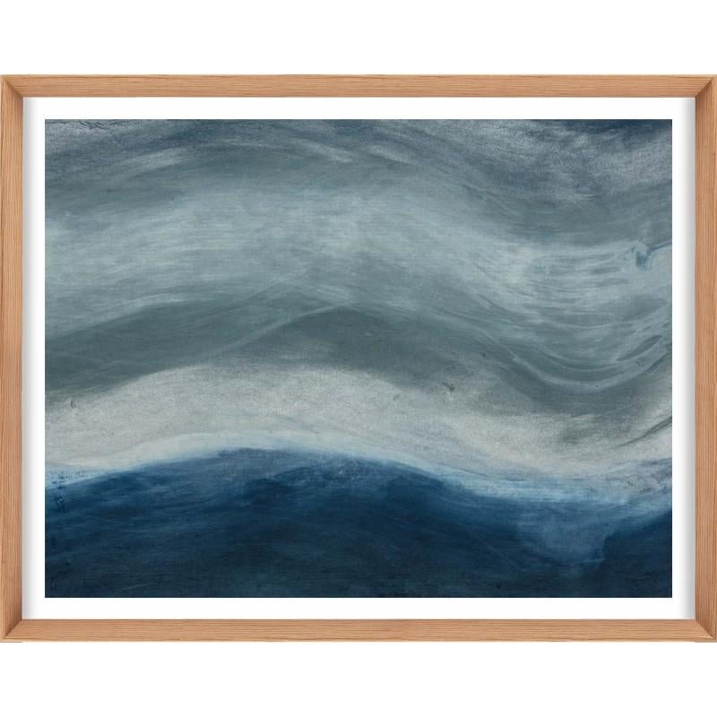 Unknown Abstract Print - Ethereal Landscapes No. 3, Small Blue Series, framed
