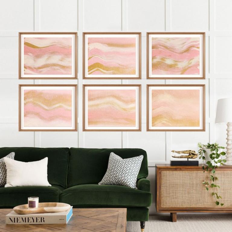 Ethereal Landscapes No. 3, Small Pink Series, framed - Print by Unknown