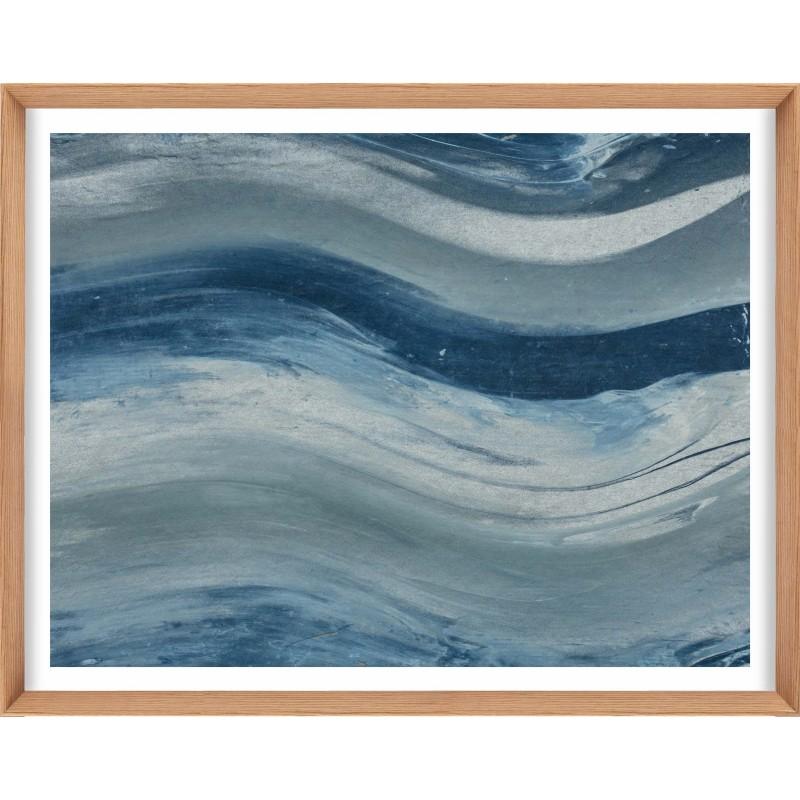 Unknown Abstract Print - Ethereal Landscapes No. 4, Small Blue Series, framed