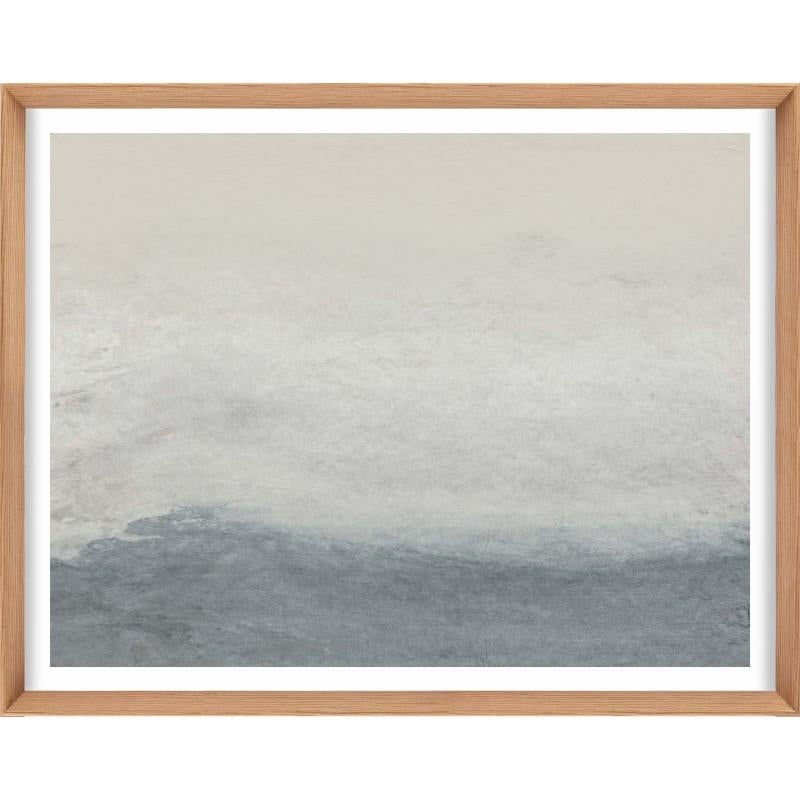 Unknown Abstract Print - Ethereal Landscapes No. 4, Small Grey Series, framed