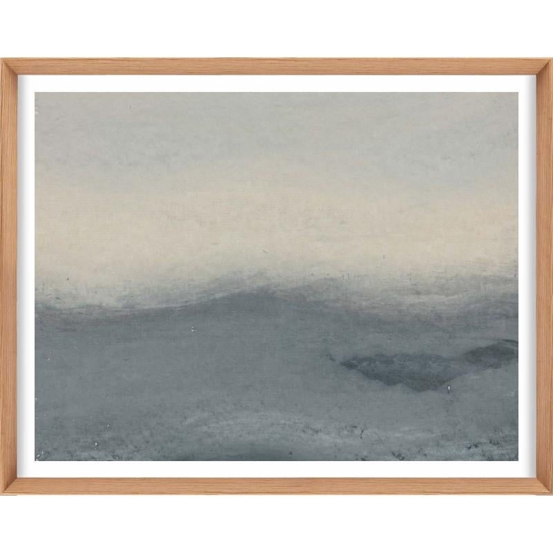 Unknown Abstract Print - Ethereal Landscapes No. 5, Small Grey Series, framed