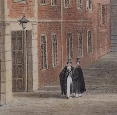 Eton College 19th Century Victorian lithograph