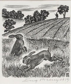 Eugene Pichell (1905-1976) - Framed 1959 Wood Engraving, On the Coombe