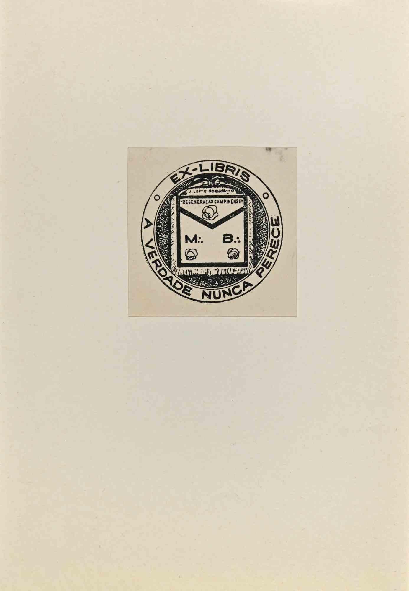 Ex Libris - A Verdade Nunca Perece - Gravure sur bois - Milieu du XXe siècle