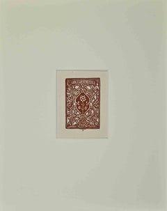Vintage Ex Libris  - Ada Balbi - Woodcut - Mid-20th Century