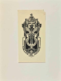  Ex Libris – Adeline De Jonghe – Holzschnitt – 1945