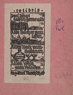 Ex-Libris - Altea - woodcut - Mid 20th Century