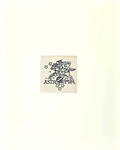 Ex Libris  - Astronomia - Woodcut - Mid-20th Century