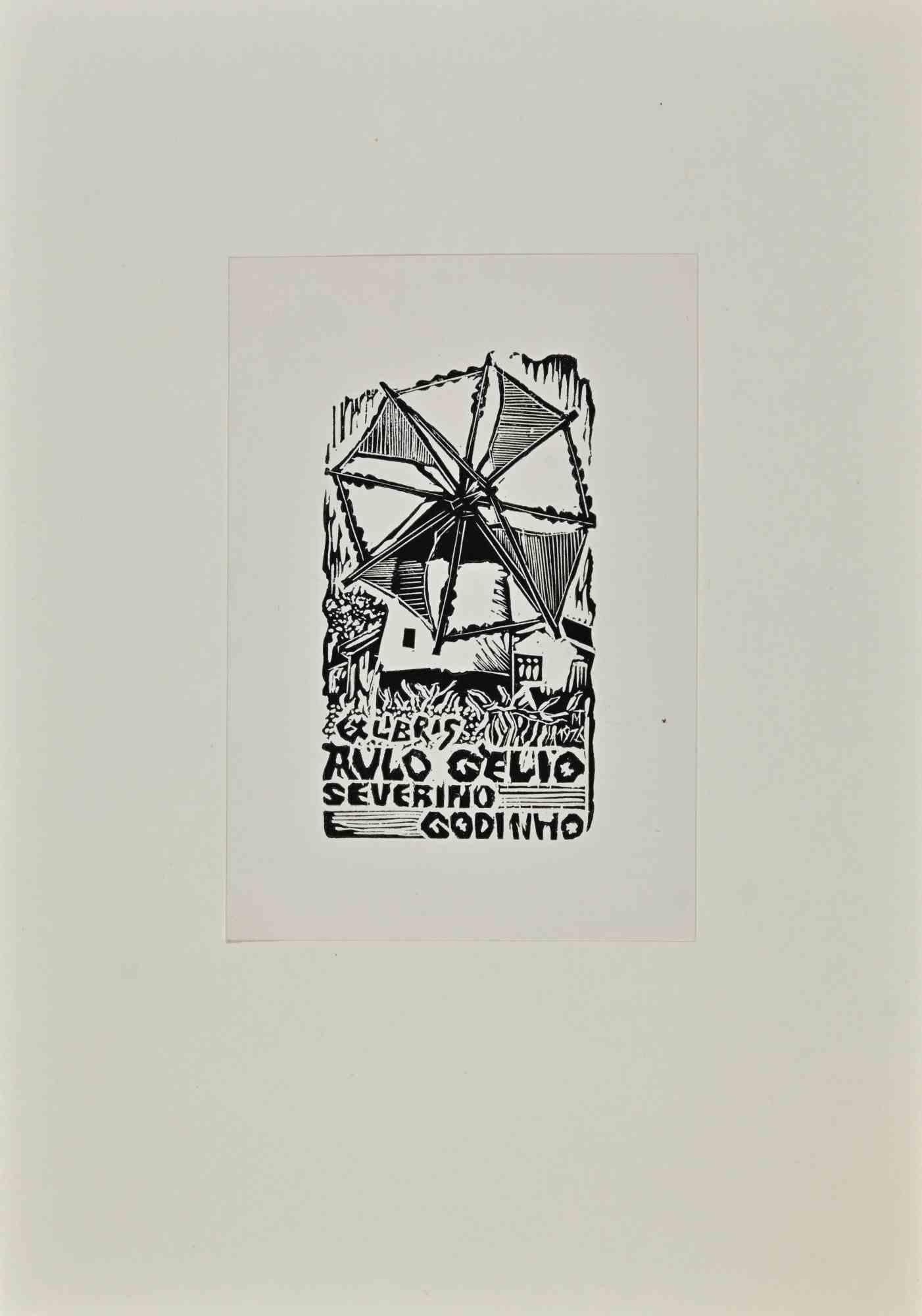Ex-Libris - Aulo Gelio Severino Godinho - Taille sur bois - 1976