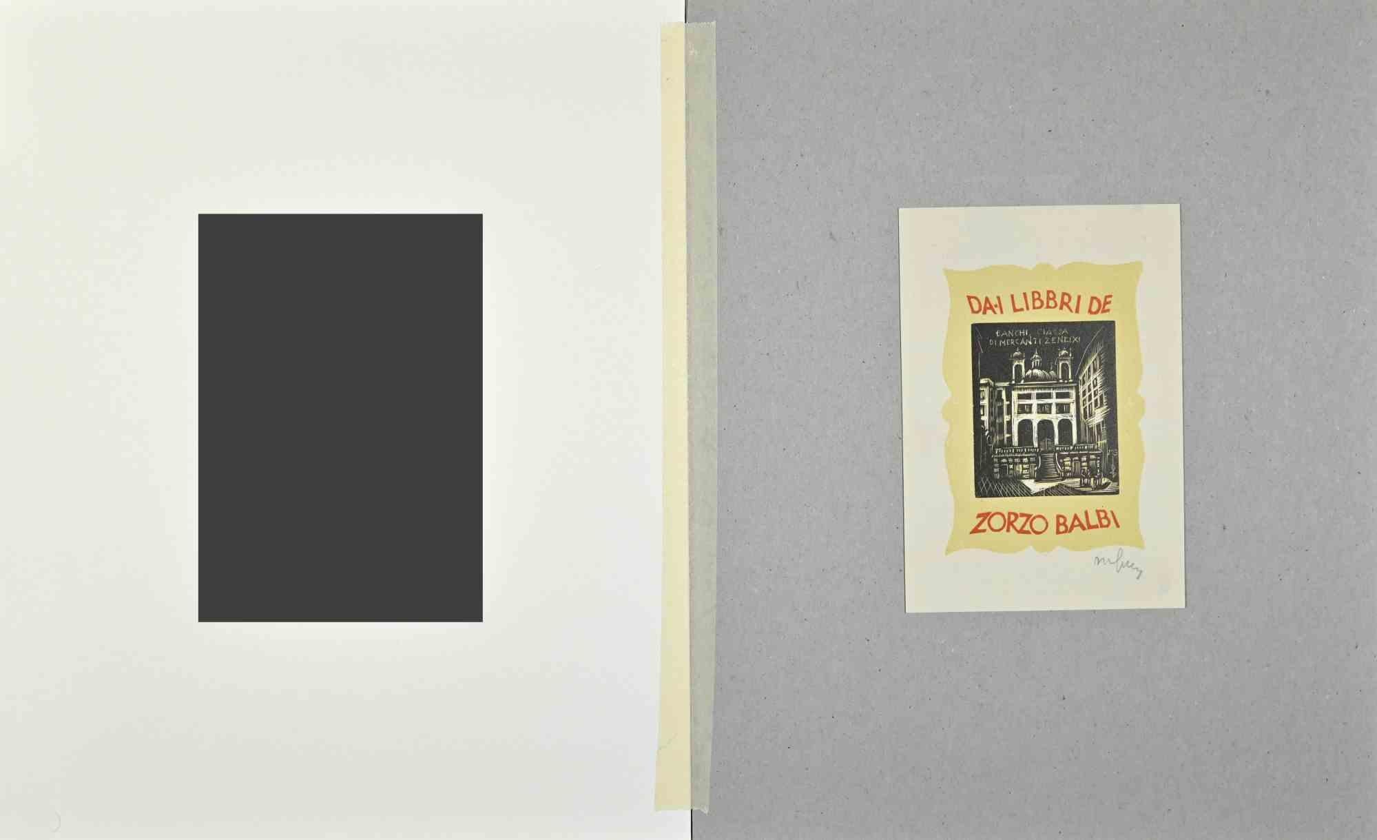 Ex Libris  -Banchi Classa - Metà del 20° secolo - Print di Unknown
