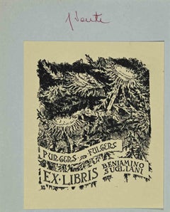Ex Libris - Beniamino Sugliani - Holzschnitt - Mitte des 20. Jahrhunderts