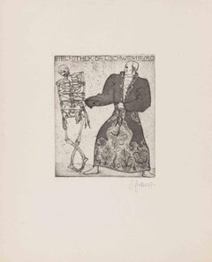 Ex Libris Bibliothek dr. L. Schweinburg - Etching - 1920s