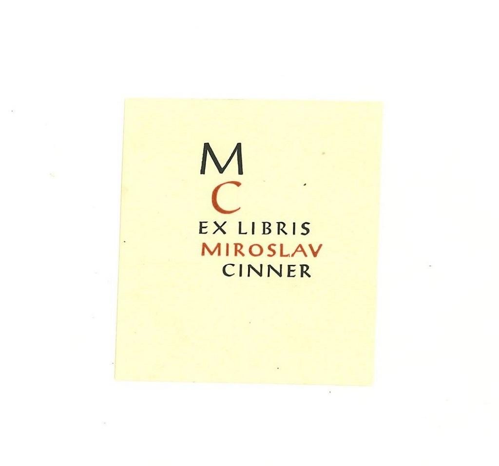Unknown Landscape Print - Ex Libris Cinner  - Woodcut Print - Mid-20th Century