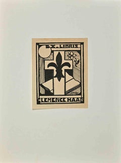 Ex Libris - Clemence Haan - Xilografía - Mediados del siglo XX